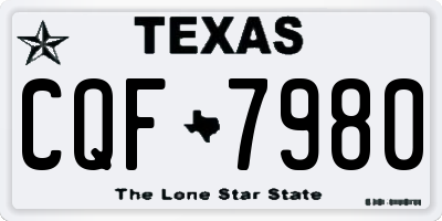 TX license plate CQF7980