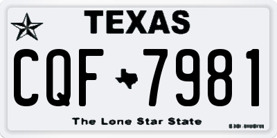 TX license plate CQF7981
