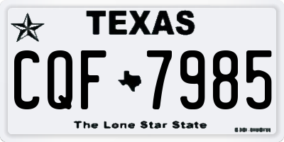 TX license plate CQF7985