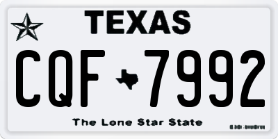 TX license plate CQF7992