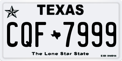 TX license plate CQF7999