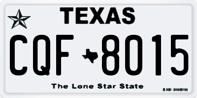 TX license plate CQF8015