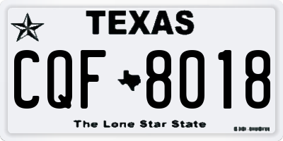 TX license plate CQF8018