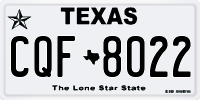 TX license plate CQF8022