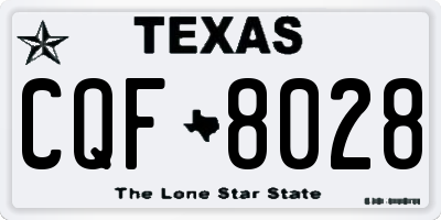 TX license plate CQF8028