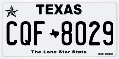 TX license plate CQF8029