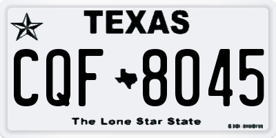 TX license plate CQF8045