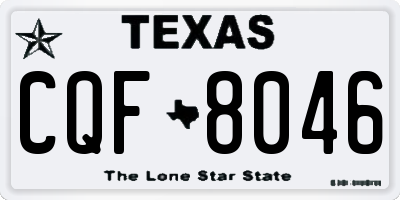 TX license plate CQF8046