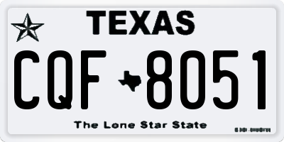 TX license plate CQF8051