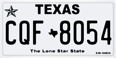 TX license plate CQF8054