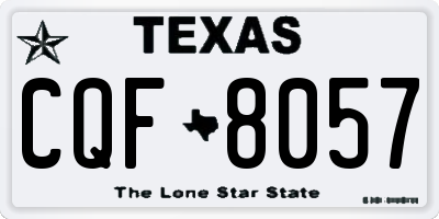 TX license plate CQF8057
