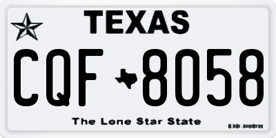 TX license plate CQF8058