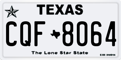 TX license plate CQF8064