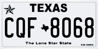 TX license plate CQF8068