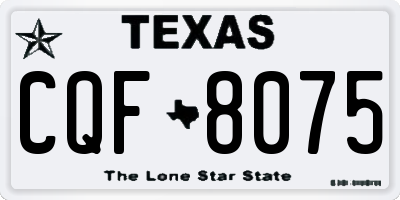 TX license plate CQF8075