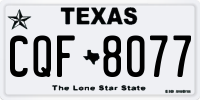 TX license plate CQF8077