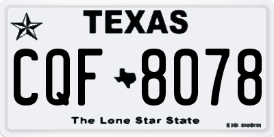 TX license plate CQF8078