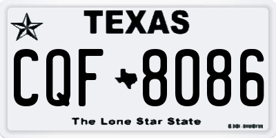TX license plate CQF8086