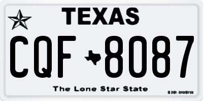 TX license plate CQF8087