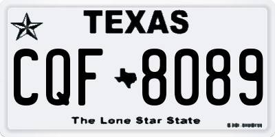 TX license plate CQF8089