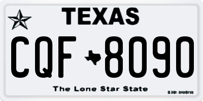 TX license plate CQF8090