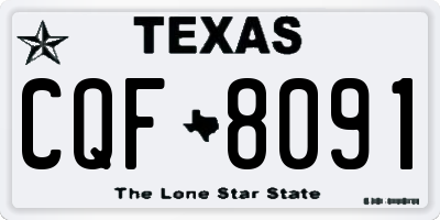 TX license plate CQF8091