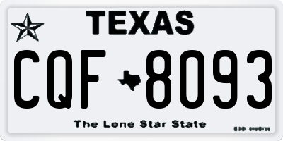 TX license plate CQF8093