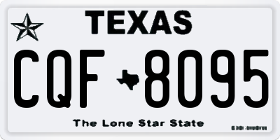 TX license plate CQF8095