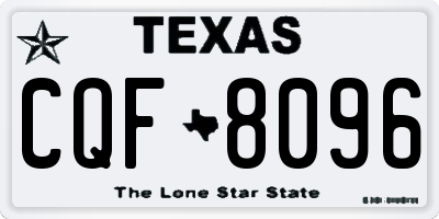 TX license plate CQF8096