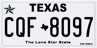 TX license plate CQF8097