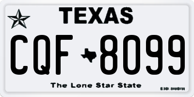 TX license plate CQF8099