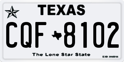TX license plate CQF8102