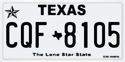 TX license plate CQF8105