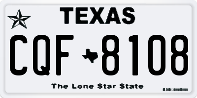 TX license plate CQF8108