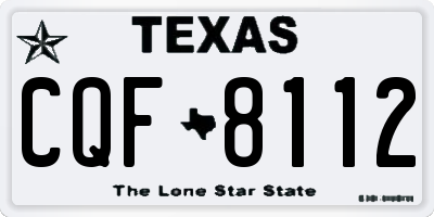 TX license plate CQF8112