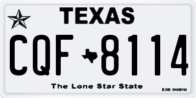 TX license plate CQF8114