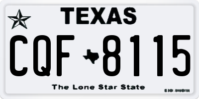TX license plate CQF8115