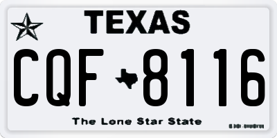 TX license plate CQF8116