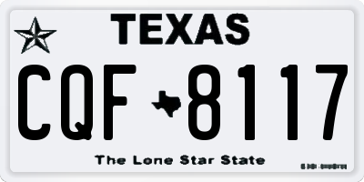 TX license plate CQF8117