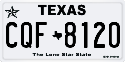 TX license plate CQF8120