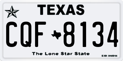 TX license plate CQF8134