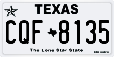 TX license plate CQF8135