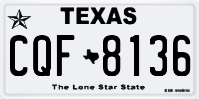 TX license plate CQF8136