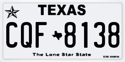 TX license plate CQF8138