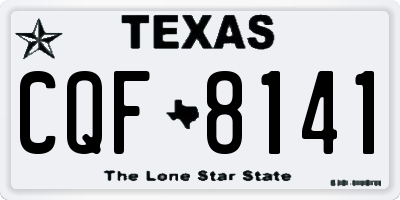 TX license plate CQF8141