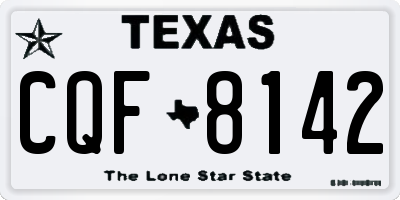 TX license plate CQF8142
