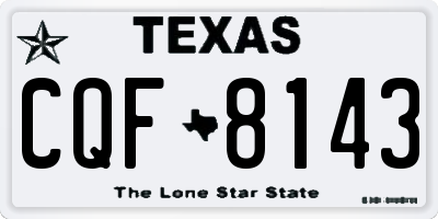 TX license plate CQF8143