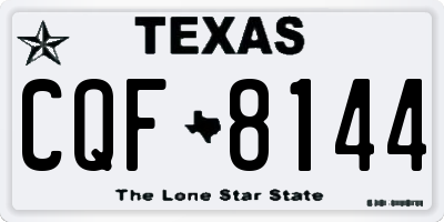 TX license plate CQF8144