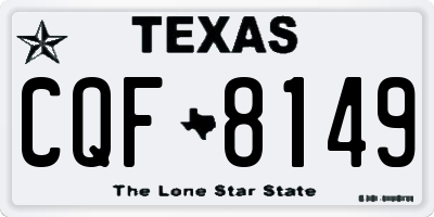 TX license plate CQF8149