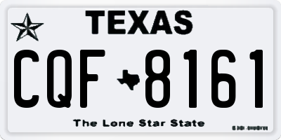 TX license plate CQF8161